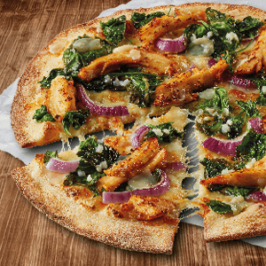 Garlic Chicken & Spinach pizza
